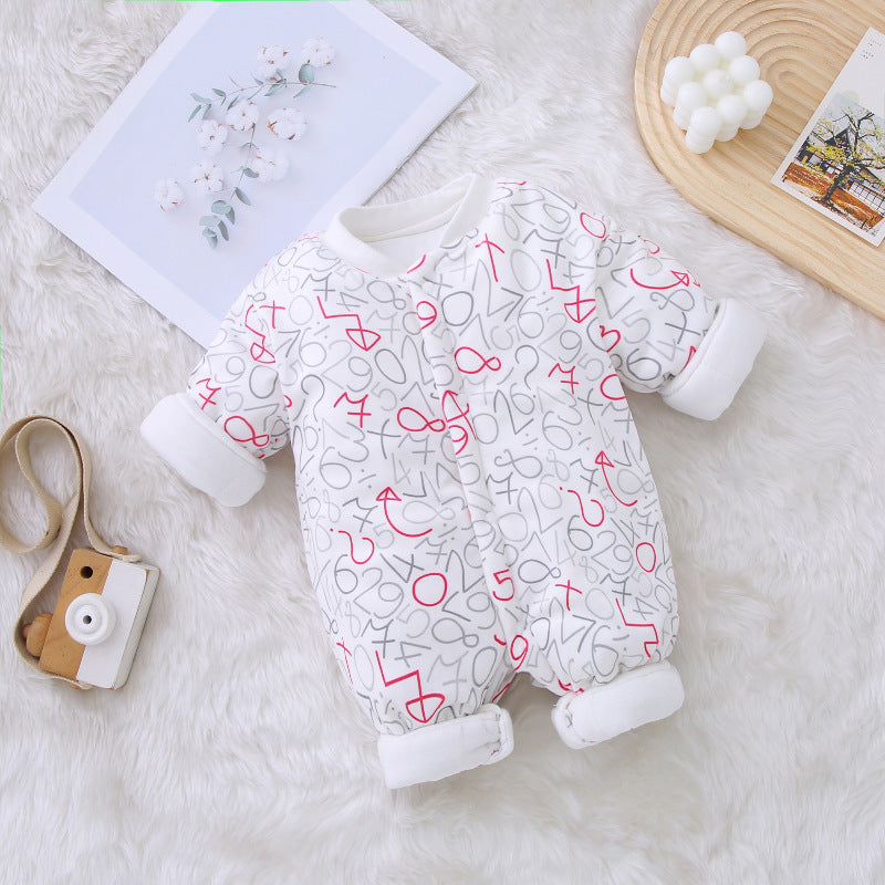 Children's Clothing Autumn And Winter Baby Thick Cotton Jumpsuit