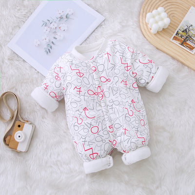 Children's Clothing Autumn And Winter Baby Thick Cotton Jumpsuit