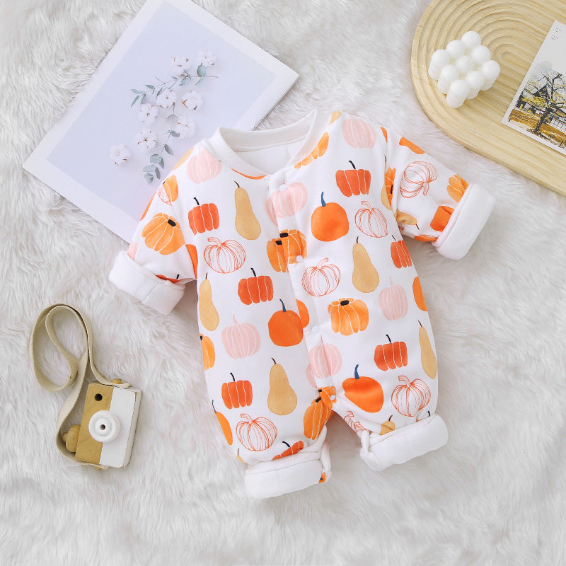 Children's Clothing Autumn And Winter Baby Thick Cotton Jumpsuit