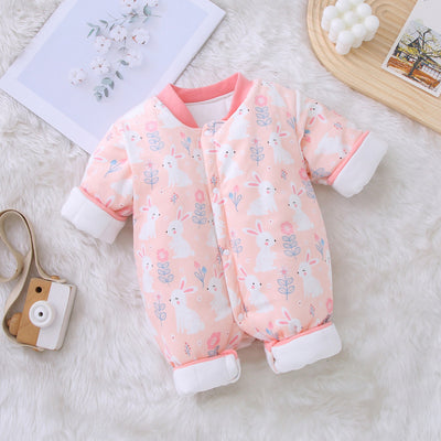 Children's Clothing Autumn And Winter Baby Thick Cotton Jumpsuit