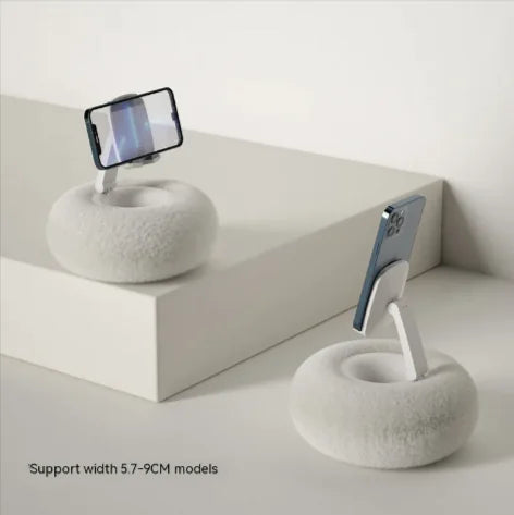 Viozon Tablet Stand Pillow, Compatible with 4.7"-13" Phone/Tablet, iPad, iPhone, Samsung, Google, Kindle, 360°Adjustable Phone Holder for Bed with Soft Plush Fabric, and Detachable Bowl