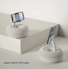 Viozon Tablet Stand Pillow, Compatible with 4.7"-13" Phone/Tablet, iPad, iPhone, Samsung, Google, Kindle, 360°Adjustable Phone Holder for Bed with Soft Plush Fabric, and Detachable Bowl