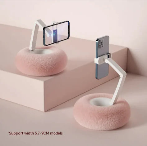 Viozon Tablet Stand Pillow, Compatible with 4.7"-13" Phone/Tablet, iPad, iPhone, Samsung, Google, Kindle, 360°Adjustable Phone Holder for Bed with Soft Plush Fabric, and Detachable Bowl