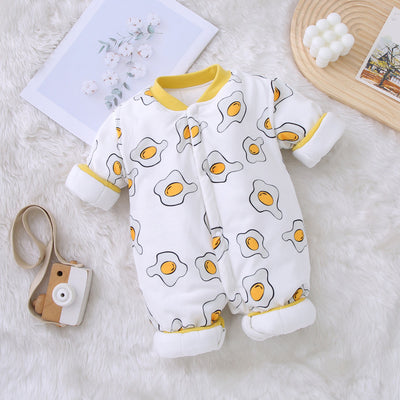 Children's Clothing Autumn And Winter Baby Thick Cotton Jumpsuit